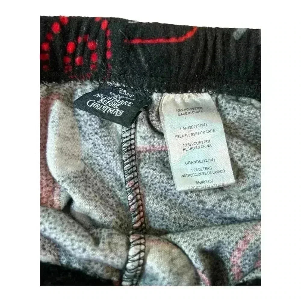 DISNEY The Nightmare Before Christmas Pajama Set pants, shirt Sz L 12-14  jogger - Picture 5 of 9
